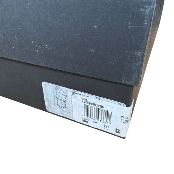 Valentino Garavani Noir Rockstud Caged Pointed Toe Stiletto Heels Size 38.5 - Picture 2 of 12